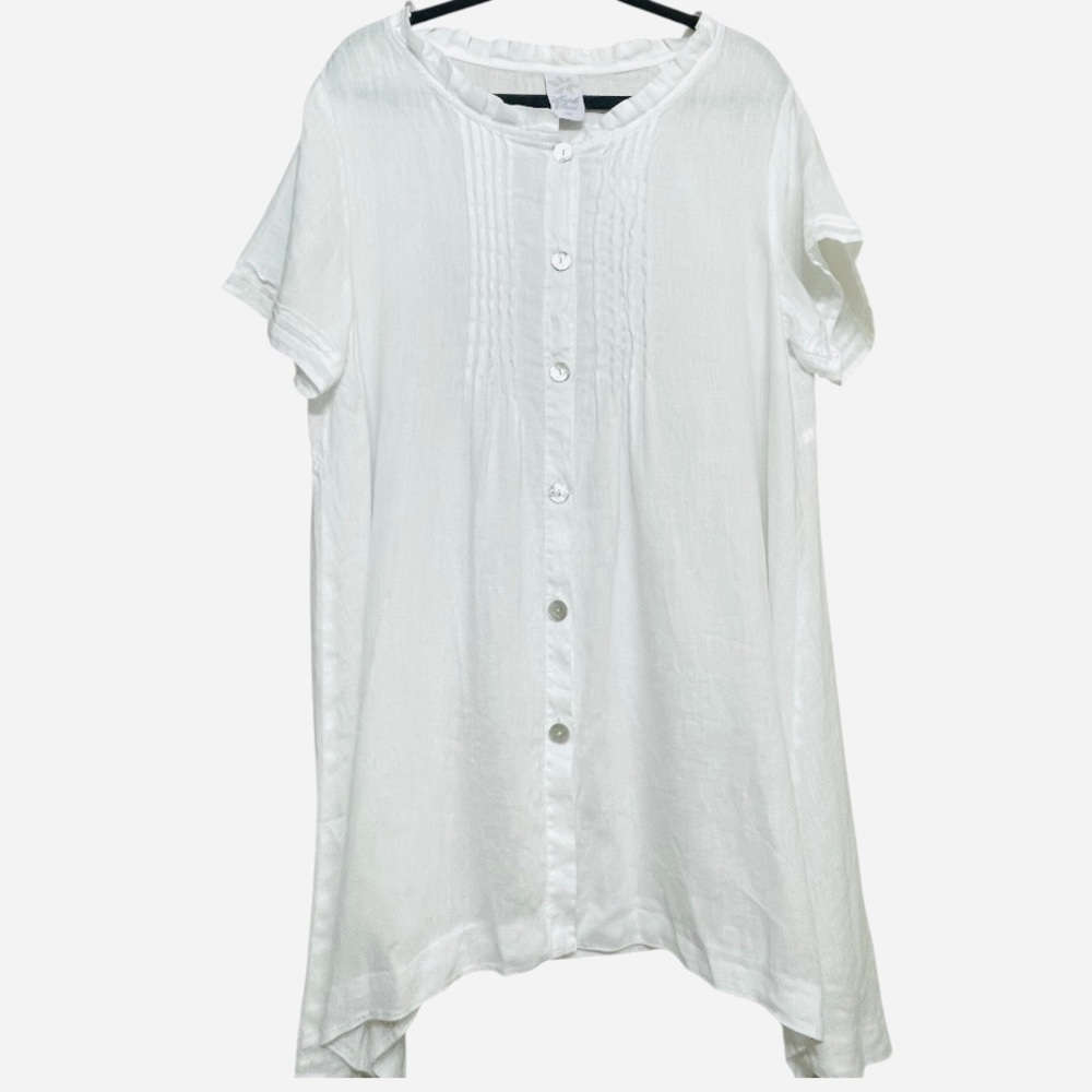 Match Point Linen Tunic Top/Mini Dress